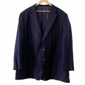 LRL Ralph Lauren Suit Jacket Navy Blue Pinstripe 100% Wool Men’s Size 54 XL 44